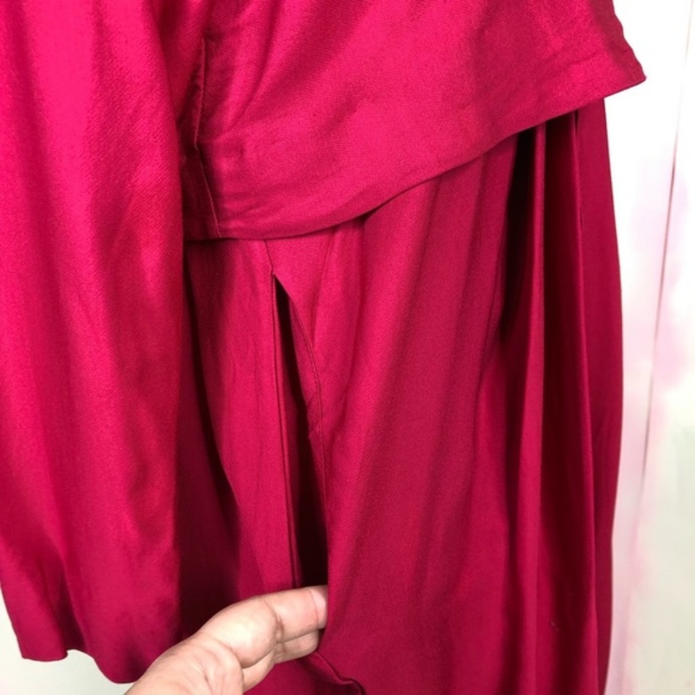 & Other Stories Long Sleeve Front Zip Layer Cerise - Picture 6 of 8